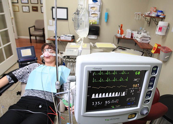 Broward Dental Sedation operatory with patient monitoring equipment