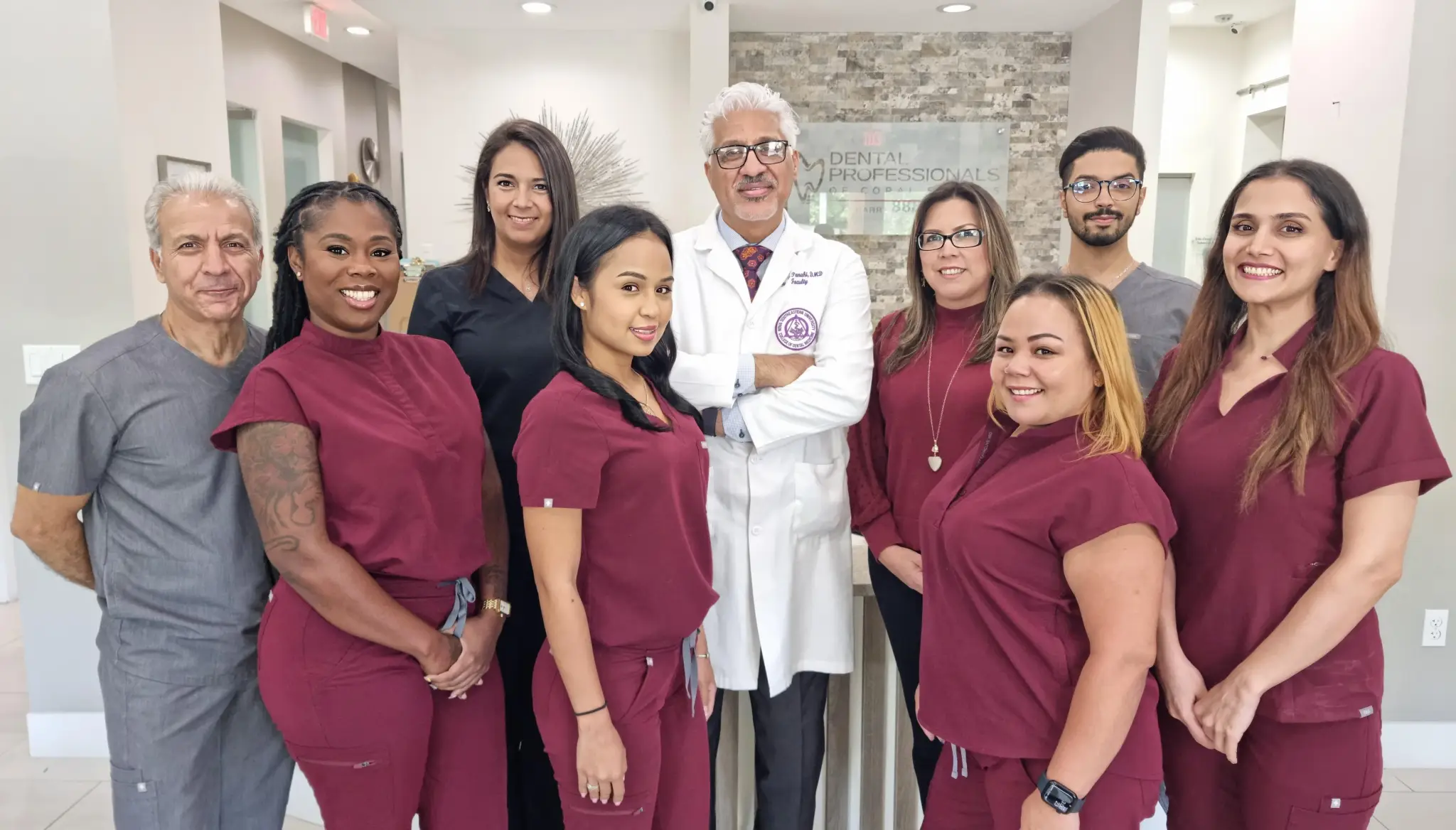 The Broward Dental Sedation team gathered in the practice lobby
