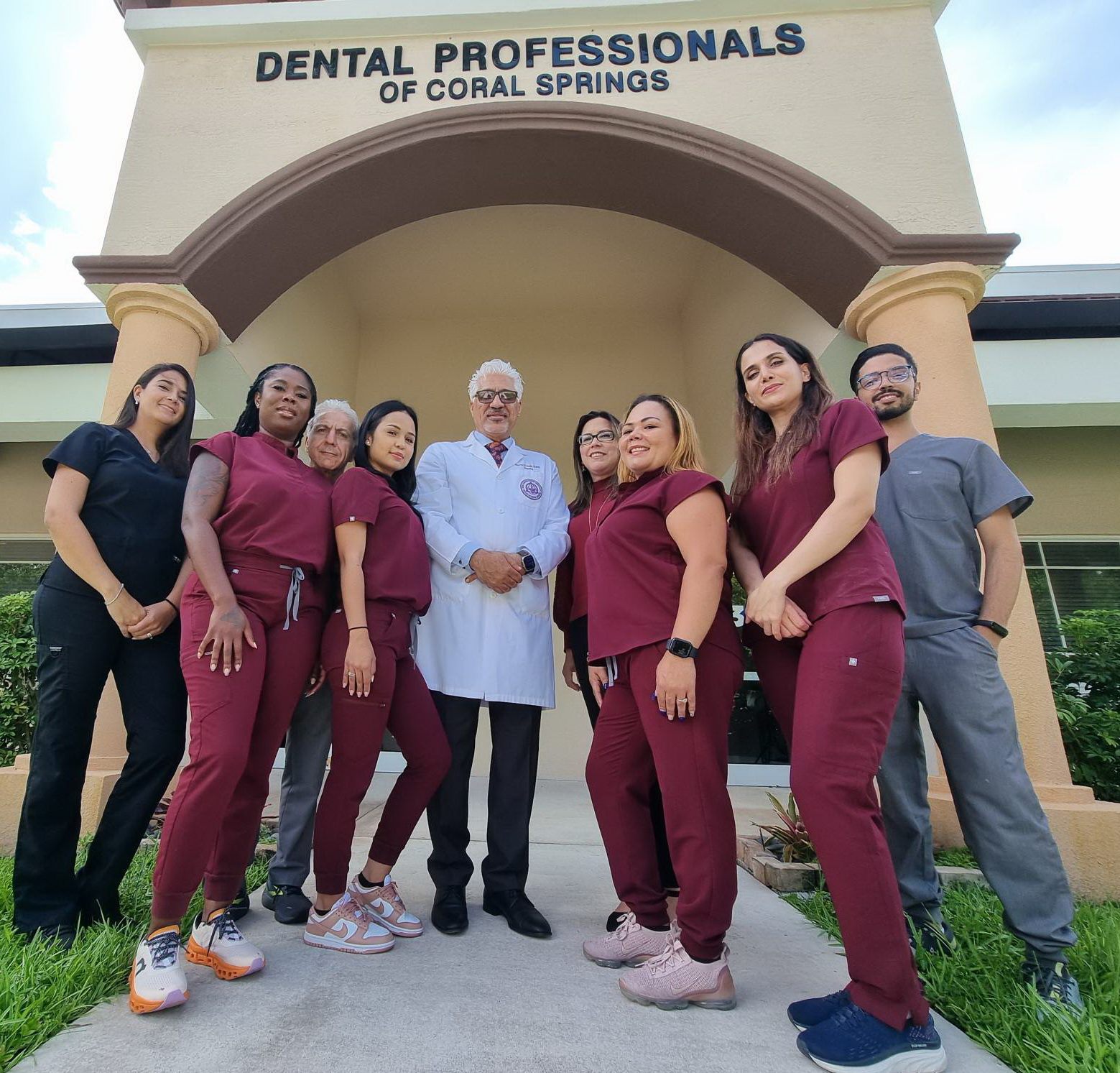 The Broward Dental Sedation team standing outside the Coral Springs office